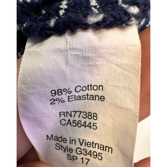 J. Crew Women's Striped Sleeveless Dress L Navy & White Cotton Blend - Picture 4 of 10